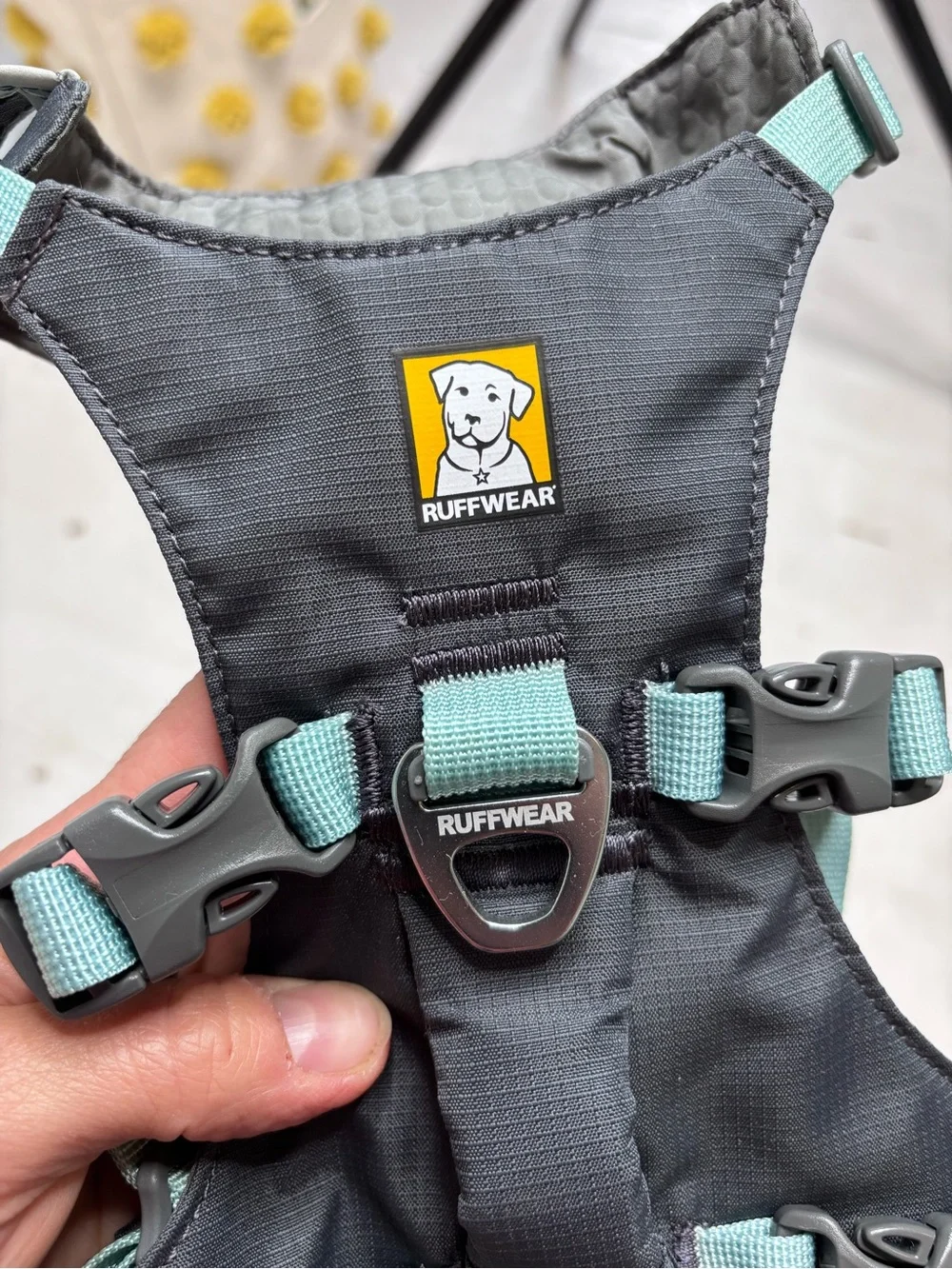 Ruffwear Flagline Dog Harness Basalt Grey Blue Size XXS EUC